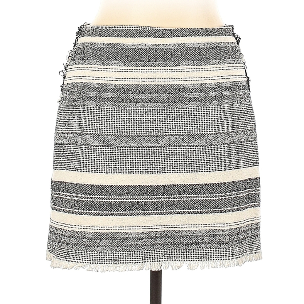 Mango striped black/cream skirt size 10